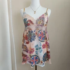 Butterflies Claire Pettibone Mesh Lace Slip Camisole Slip - Medium 