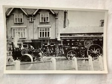 Traction engine pulling a steam tractor from a pond British Fairground photo.