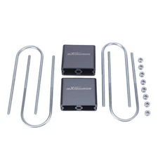 Universal Leaf Spring Lowering Block Kit 4" Drop w/ U-Bolts & Hardware Aluminum