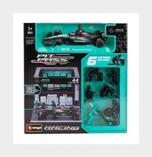 BURAGO 18-38452-H MERCEDES GP - F1 W14 EQ PERFORMANCE DIORAMA GARAGE PIT-STOP TE