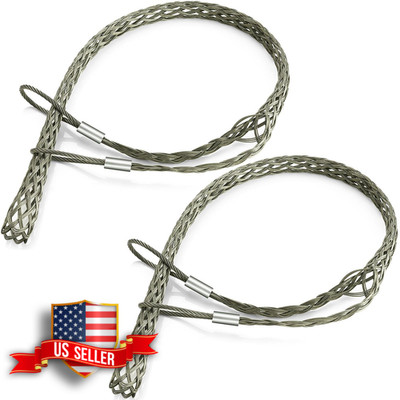 2 Pack Heavy Duty Cable Pulling Grips for 18-25mm Wire Mesh Cables
