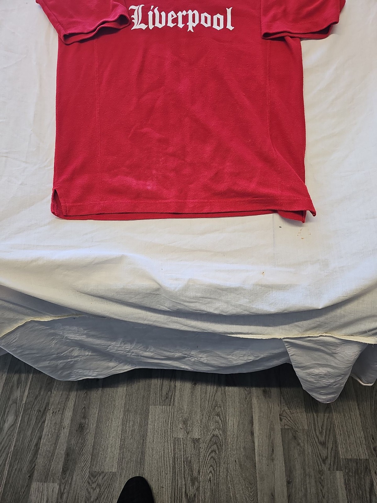 Vintage Team Spirit Liverpool England Polo Shirt Red Size M D503 image 7