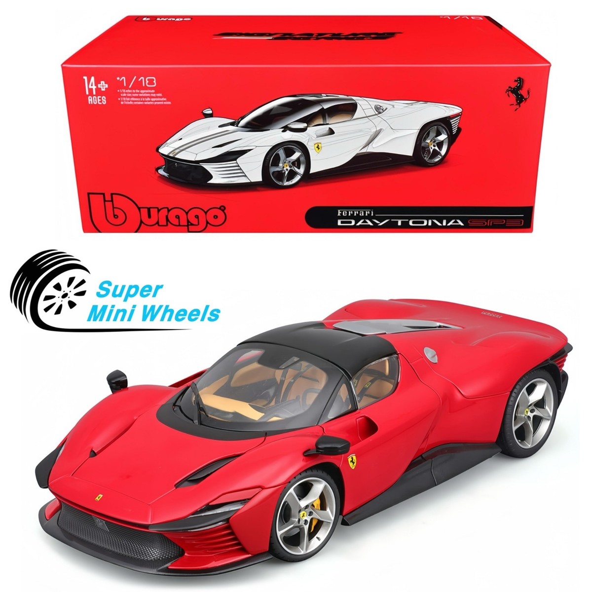 1/18Ferrari DAYTONA SP3ミニカー 赤 Ferrari Daytona SP3 1:18 | MR Collection Models