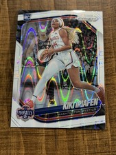 2025 Panini Prizm WNBA Prizm Rookie Kiki Iriafen White Seismic Mystics #72