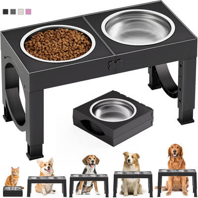 Elevated Dog Bowls Large Breed Raised Dogs Bowl Stand Large/Medium Sized Dog Sta