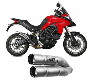 Auspuff Genehmigt MIVV Double Gun Inox DUCATI MULTISTRADA 1200 ENDURO 2016 2018