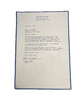 Ginny Simms Signed Letter 1991 Autograph Type...