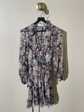 Zimmerman Wrap Floral 100% Silk Dress Size 2