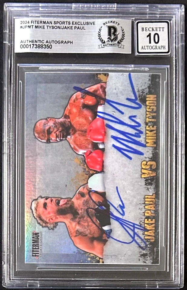 迈克·泰森和杰克·保罗双签名独家集换卡 BAS 17388350 签名 10 — 第 2/4 张图片