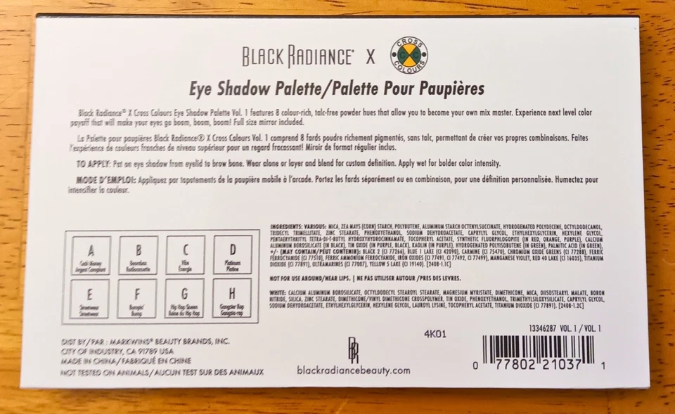 Paleta de sombras de ojos Black Radiance X Cross Colours Vol 1 diseño casete años 90 Foto 2 de 4