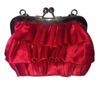 Kids/Girls Red Ruffle Clutch Purse Bag