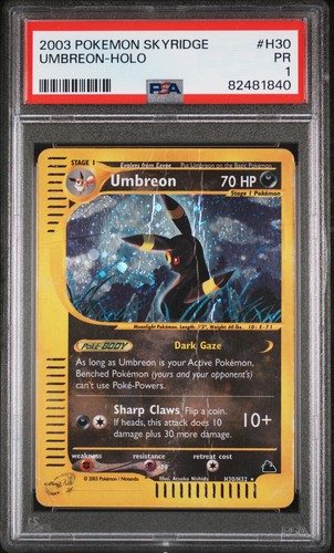 Pokemon Umbreon Holo Skyridge H30 PSA 1