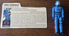 1982 GI joe Cobra Commander Enemy Leader Figure tight with card