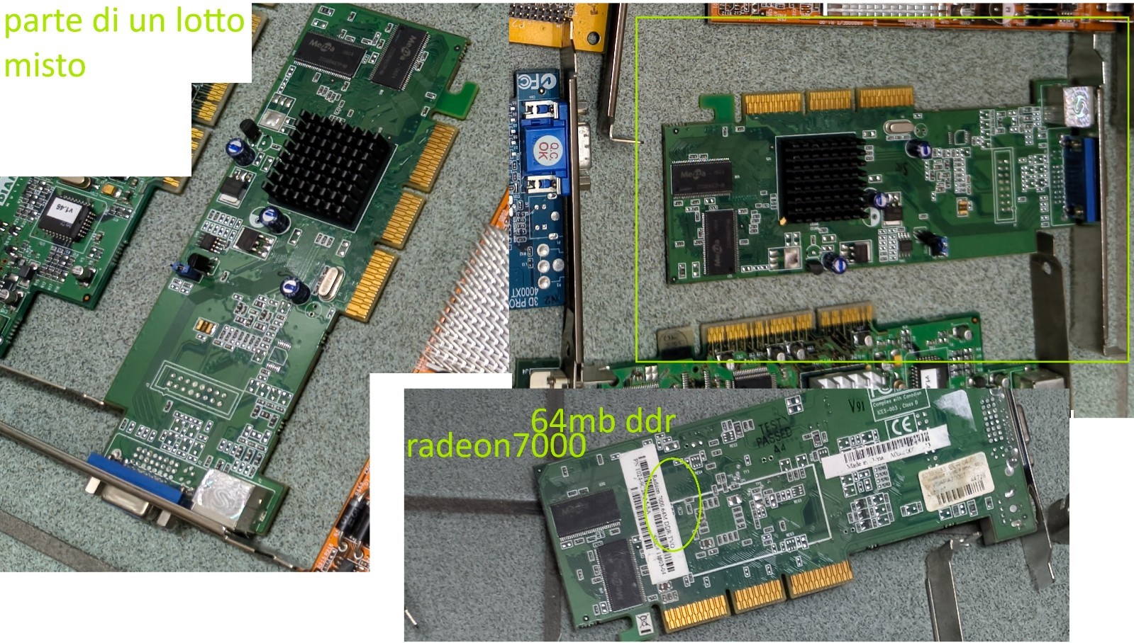 Radeon 7000 AGP Graphics Card 64MB DDR VGA S-Video Heatsink Only