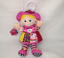 Baby Doll Rattle Crinkle Plush Learning Sensory Development Girl 12" Tomy Lamaze