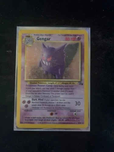 Gengar Holo (Pokemon Fossil Set Unlimited 5/62) (Poor Condition)