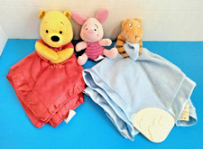 Lot Disney Baby Winnie the Pooh Tigger Lovey Security Blankets Plush Piglet
