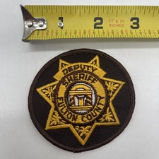 Fulton County Deputy Sheriff&rsquo;s Patch Shoulder Patch Brown Yellow ~3&rdquo; Circle Roun