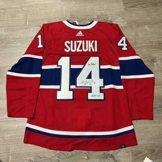 Nick Suzuki Signed Red Canadiens Adidas Authentic Jersey Upper Deck COA