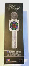 Bling Edition Bluetooth Karaoke Microphone  Led Light-up Speakers