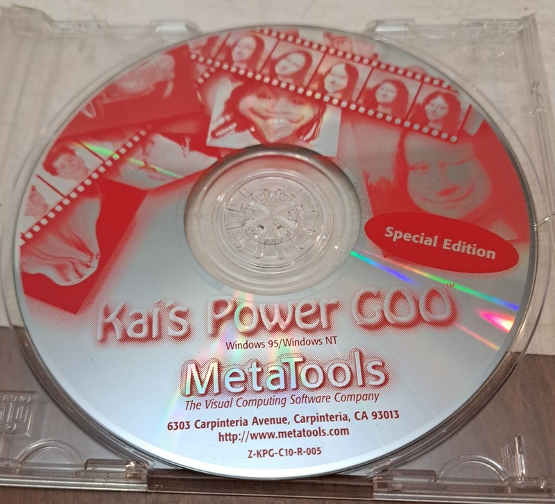 KAI’S POWER GOO CD MetaTools Liquid Photo Image Manipulation Windows 95