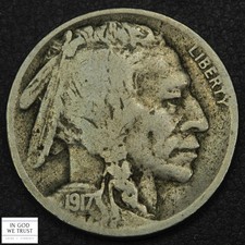 1917 S Buffalo Nickel 5C (Scarce Date!)