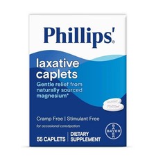 Four 4 Boxes Phillips' Laxative Caplets, 55 Count in box--Total 220 Exp 6/26