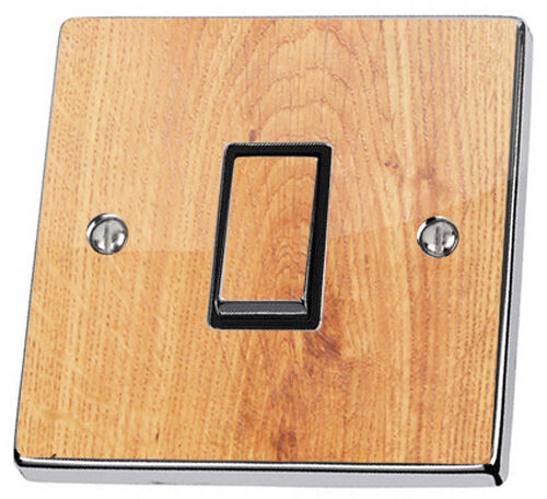 Wood Oak Effect Light Switch Sticker cover vinyl skin decal wooden maple ash tex - Picture 1 of 15