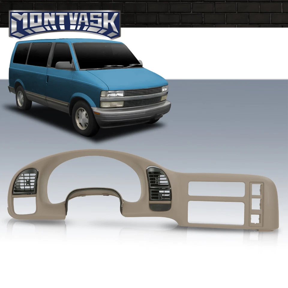 Borde de bisel de cuadro de radio de tablero beige apto para Chevrolet Astro GMC Safari 1995-2005 Foto 2 de 4