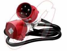 PROLUNGA TRIFASE INDUSTRIALE CAVO 2,20 METRI SPINA A 5 + PRESA 16 AMPERE