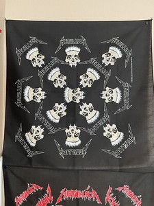 Metallica Skull Logo Bandana Vintage Bandanna From 1995 Thrash Metal Rock