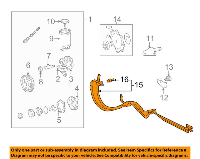 TOYOTA OEM 00-04 Tundra-Power Steering Pressure Hose 444100C011 | eBay