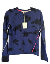 Lisa Todd Sweater Navy Laser Tag Cashmere and...