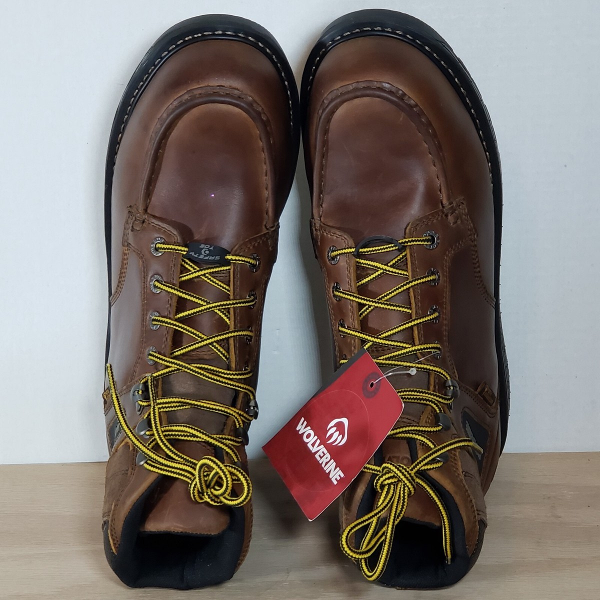 WOLVERINE / トレッキングブーツ/UK7/BRW/ASTM F2413-11 Wolverine Men Leather Steel Safety Toe Work Boots Brown ASTM F2413
