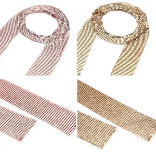 Women Long GlitterNeck Collar Sparkly Sequins Scarf Ladies Cocktail Neck Tie NEW - Picture 4 of 23