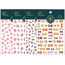 Manicure Tool 5D Engraved Fruit Nail Sticker DIY Nail Art Desgin Nail Art Decor