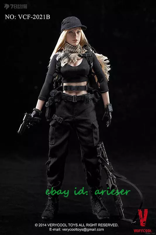 HOT NEW VERYCOOL VCF 2021B 1 6 Female Shooter Black Action Figure In Stock