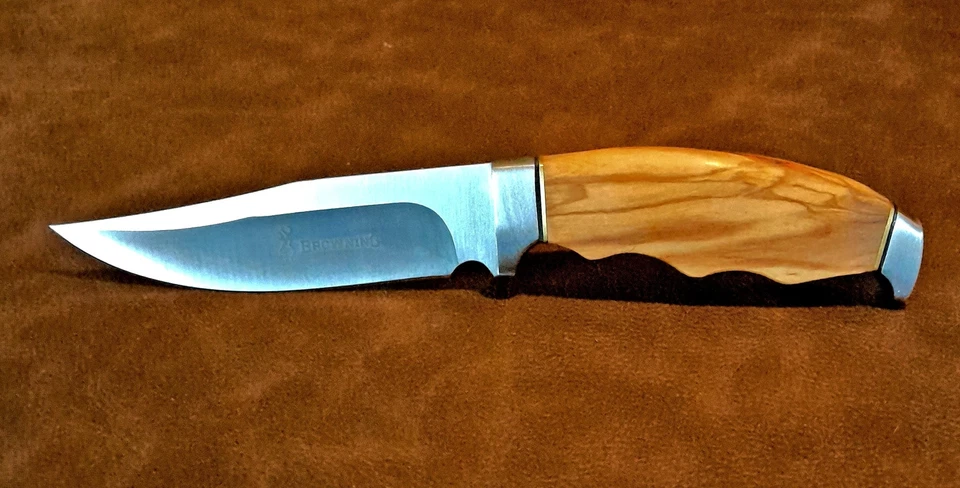 Browning 9,5» твердых пород дерева кемпинг охоты фиксированное лезвие нож с ножнами - Изображение 4 из 4