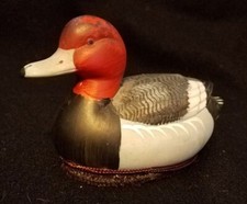 Vintage Jasco Red headed Mallard Duck Ceramic Lint Remover Brush