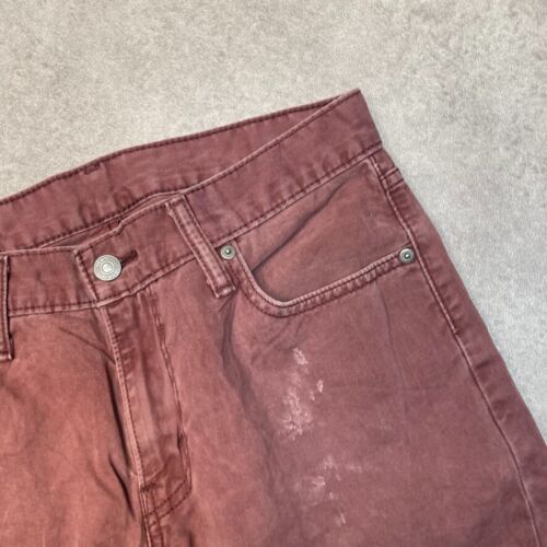 Levis Denim Jeans Mens 30" Baggy Relaxed Fit USA Vintage Trousers, Burgundy - Picture 6 of 11
