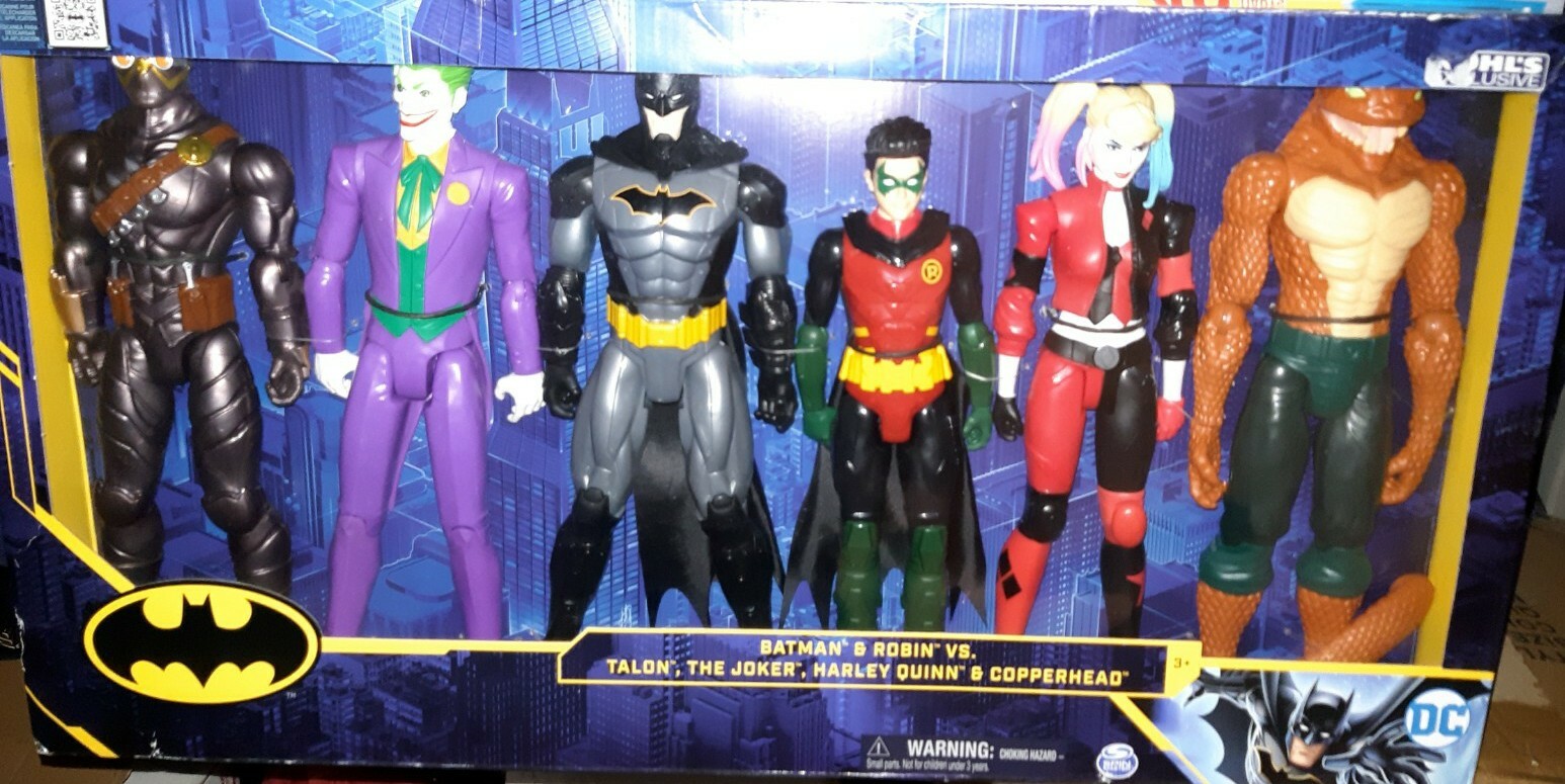 Batman 6-Pack 12-inch Action Figures Set Robin vs Joker harley quinn talon DC
