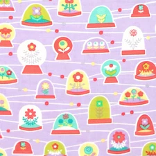 FREE SPIRIT "LA DEE DA" BUBBLES Violet by the 1/2 yard