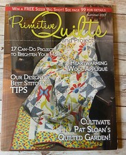 Primitive Quilts and Projects Magazine Summer 2017 Hooked Rugs Folk Art Quilt