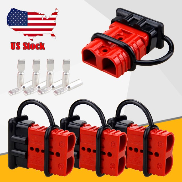 4 Plugs Quick Connector 50a Winch Trailer Battery Connect Wire Anderson