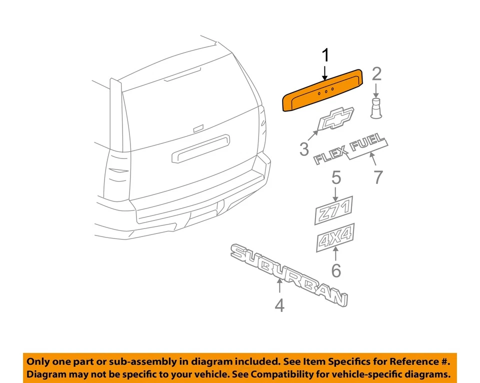 Used Deck Lid fits: 2007 Cadillac Escalade Grade A Foto 3 de 4