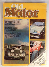 OLD  MOTOR MAGAZINE JULY 1979 STIRLING MOSS CANNONBALL DASH TRIUMPH TR4A CORTINA