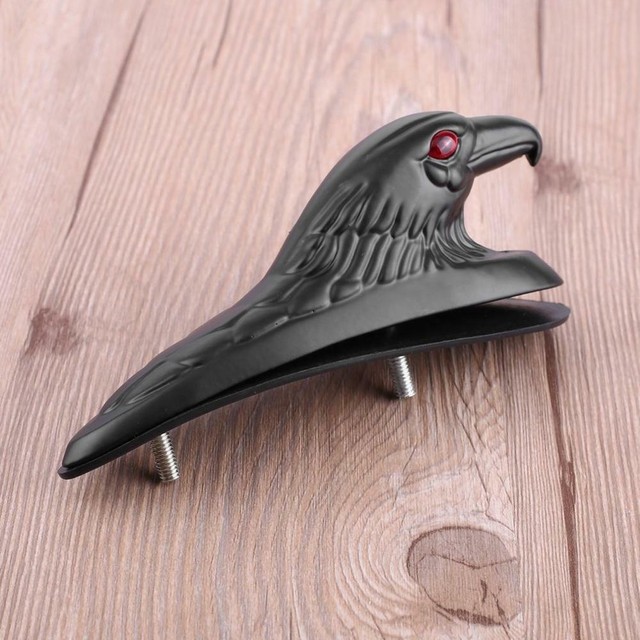 Chrome Eagle Head Shape Front Fender Ornament Motorcycle Motorbike Car