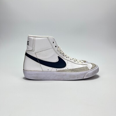 Nike Blazer '77 Hi White Leather Athletic Casual Lifestyle Shoes Youth Size 4.5