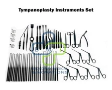 Tympanoplasty Instruments Set, Micro Ear Surgery ENT Instruments Black Coated A+