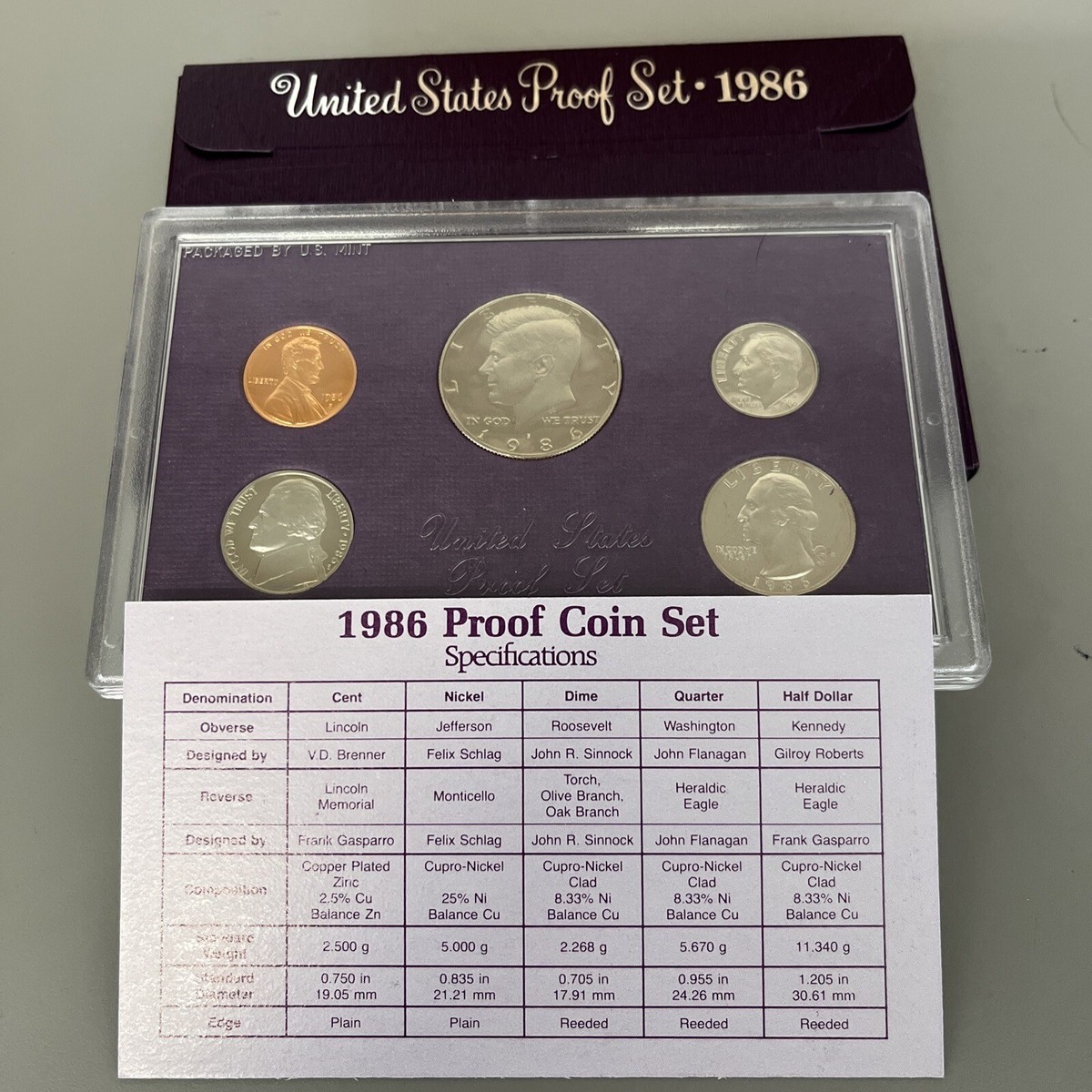 コレクション 1986 United States Proof Coin Set 1986 U.S. Proof Set - Jefferson Coin